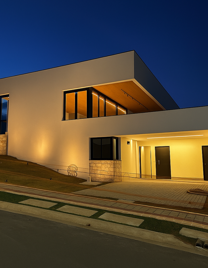 Casa Moderna ao Anoitecer - 1 (1)